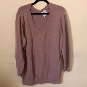 Camel colored v neck sweater